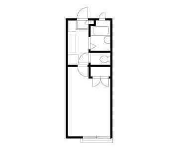 BROWNHOMES(1K/2階)の間取り写真