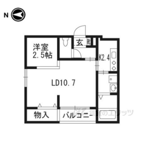 アネックスふや町(1LDK/2階)の間取り写真