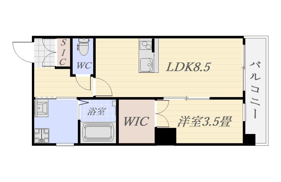 KOU・KOU BLDG(1LDK/2階)の間取り写真