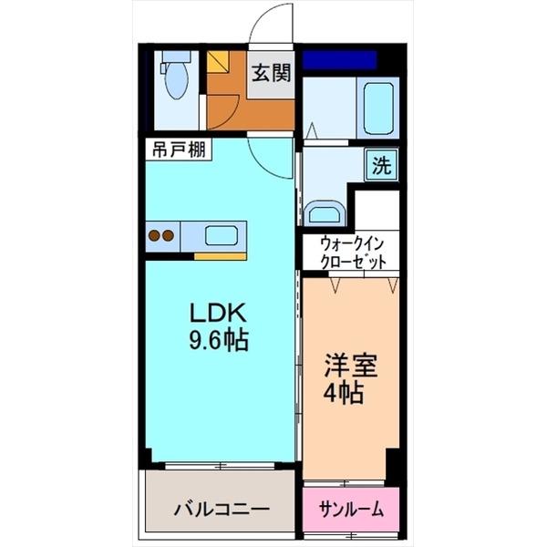 カーサフレンテ長江(1LDK/1階)の間取り写真