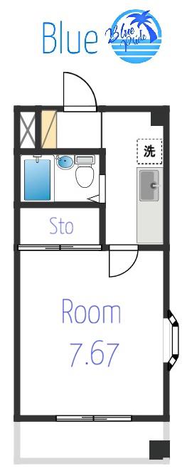 コーポAN(1K/3階)の間取り写真