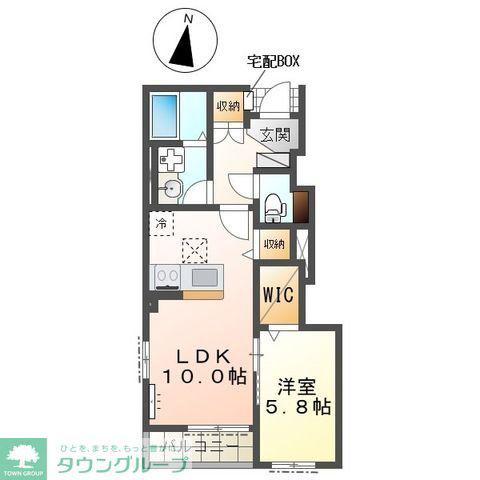 吉川市吉川美南アパート工事(1LDK/1階)の間取り写真