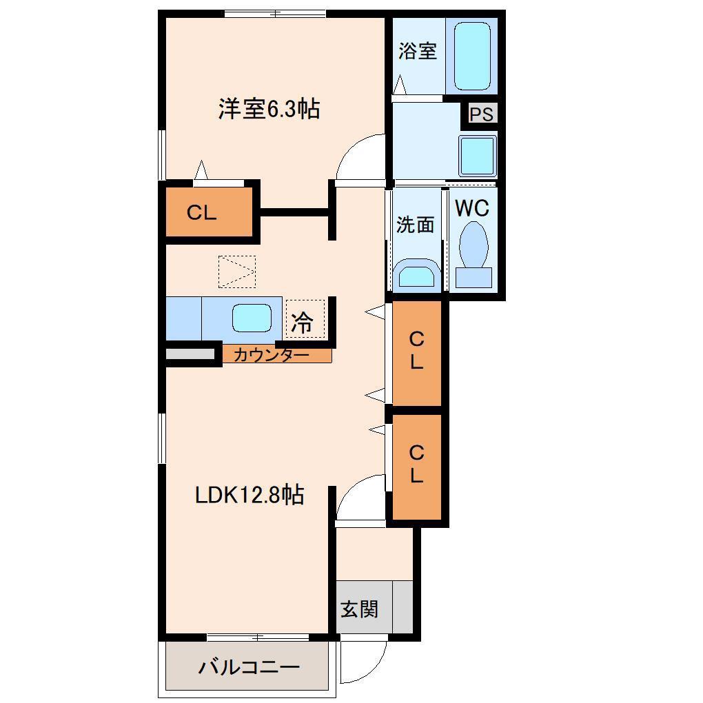 コンフォート葉山 IV(1LDK/1階)の間取り写真