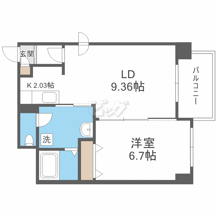 A STAGE(1LDK/2階)の間取り写真