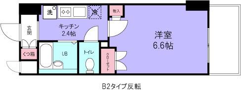 グランシャルム浦安(1K/2階)の間取り写真
