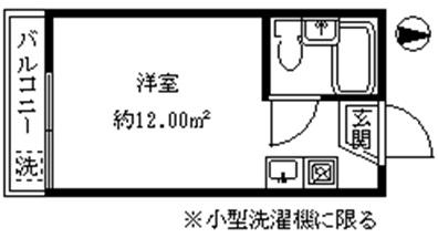 エスポワール笹塚(ワンルーム/2階)の間取り写真