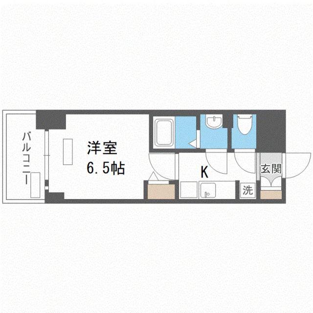プレサンス福島ミッドエル(1K/8階)の間取り写真