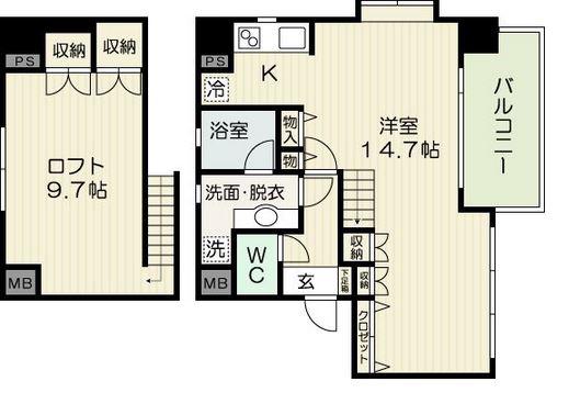 アークヒルズ(1SK/3階)の間取り写真