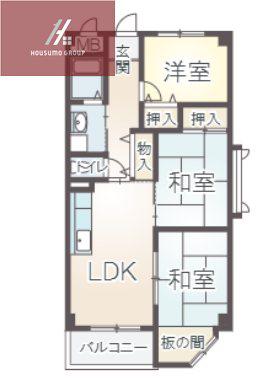 メゾン ソレイユ(3LDK/4階)の間取り写真