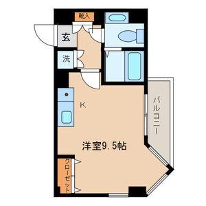 スクエアタワー(ワンルーム/5階)の間取り写真