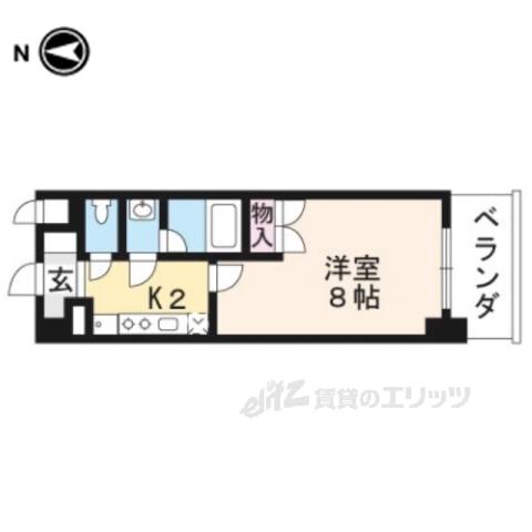 LA FONTE CAMPANA(1K/4階)の間取り写真
