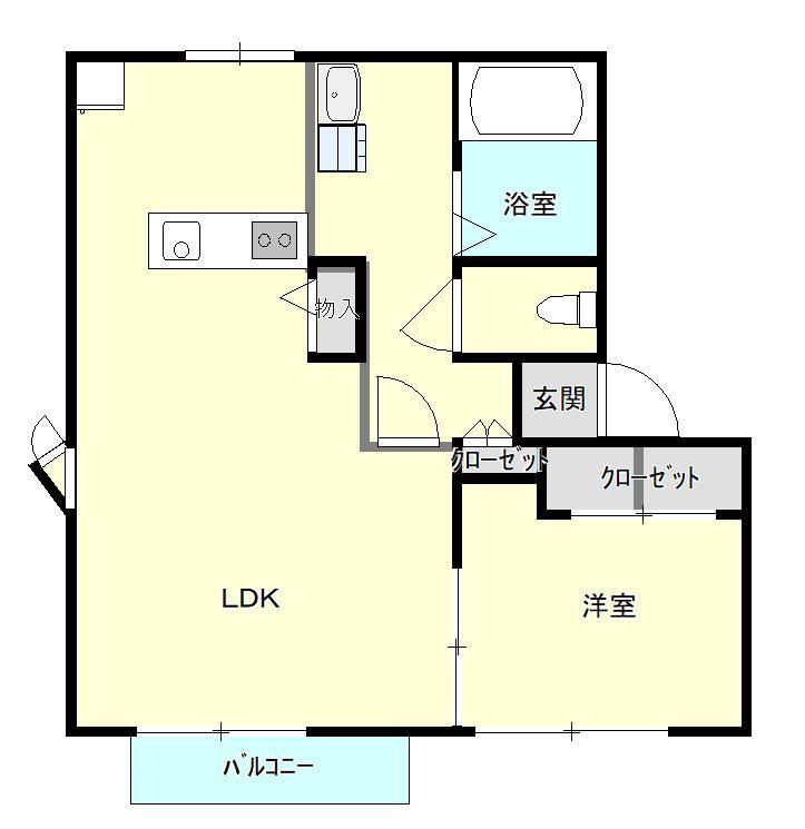 メゾンコーキ(1LDK/2階)の間取り写真