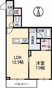 メゾンフェリシア(1LDK/3階)の間取り写真