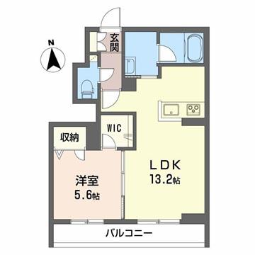 スマイリング桜田A(1LDK/1階)の間取り写真