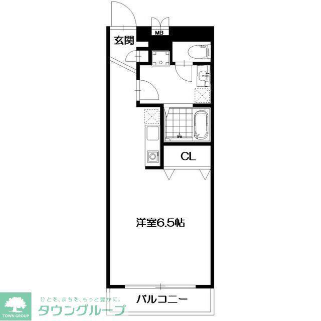 プルミエール湘南(ワンルーム/4階)の間取り写真
