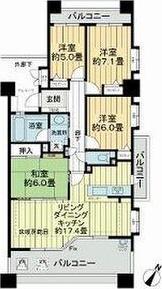 ライオンズステージ刈谷(4LDK/11階)の間取り写真