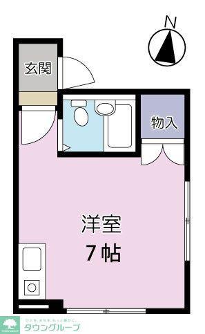 上落合ビル(ワンルーム/4階)の間取り写真