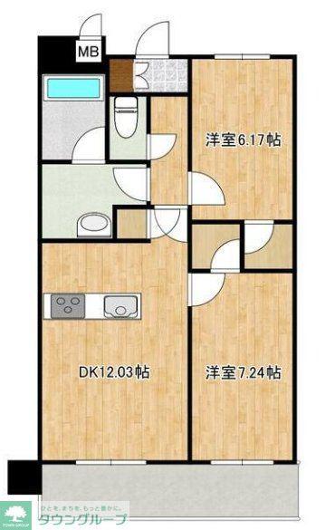 STELLATO(2LDK/4階)の間取り写真
