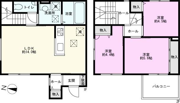 ALTO TERRACE(3LDK/1階)の間取り写真