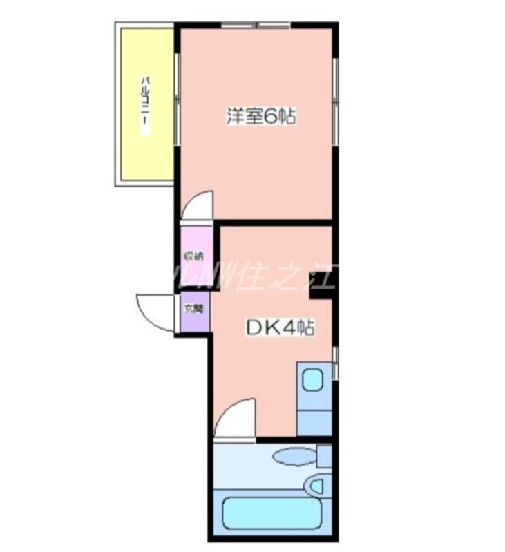 メゾン美也パートI(1DK/1階)の間取り写真