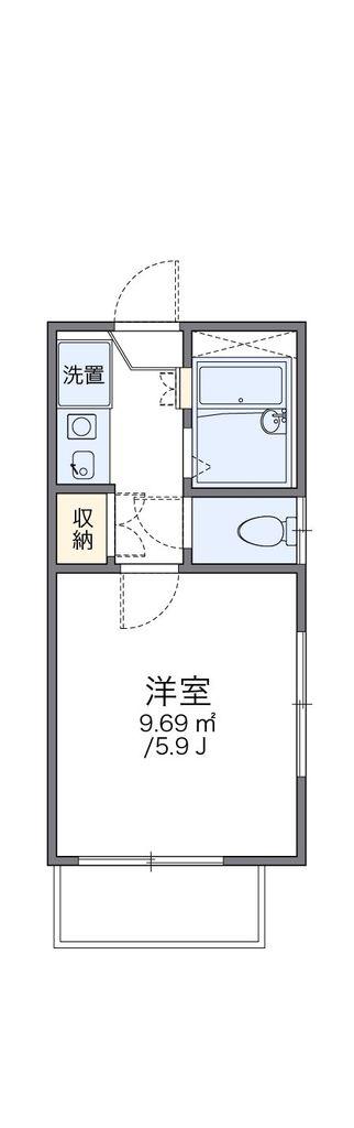 レオパレス伊勢崎第2(1K/2階)の間取り写真