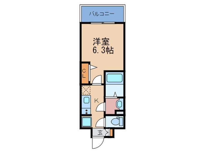 SAMTY KITAUMEDA RIVE(1K/7階)の間取り写真