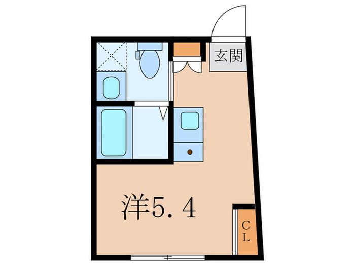 BLUE BASE上目黒(ワンルーム/2階)の間取り写真