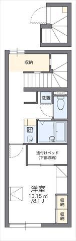 レオパレス可愛(1K/2階)の間取り写真
