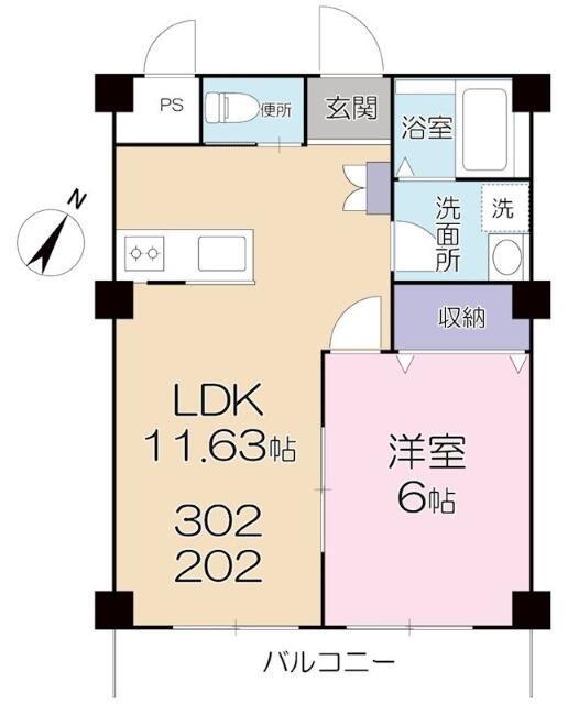 マイソン・ビエラ MAISON VERRE(1LDK/3階)の間取り写真