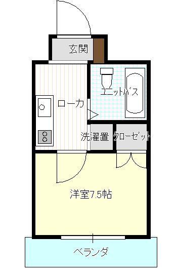 リバティープラザ袋町(1K/5階)の間取り写真