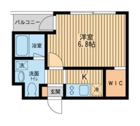 S-FORT西船橋(1K/4階)の間取り写真