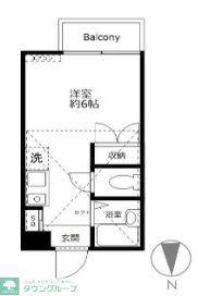 ライフステージ蕨(ワンルーム/2階)の間取り写真