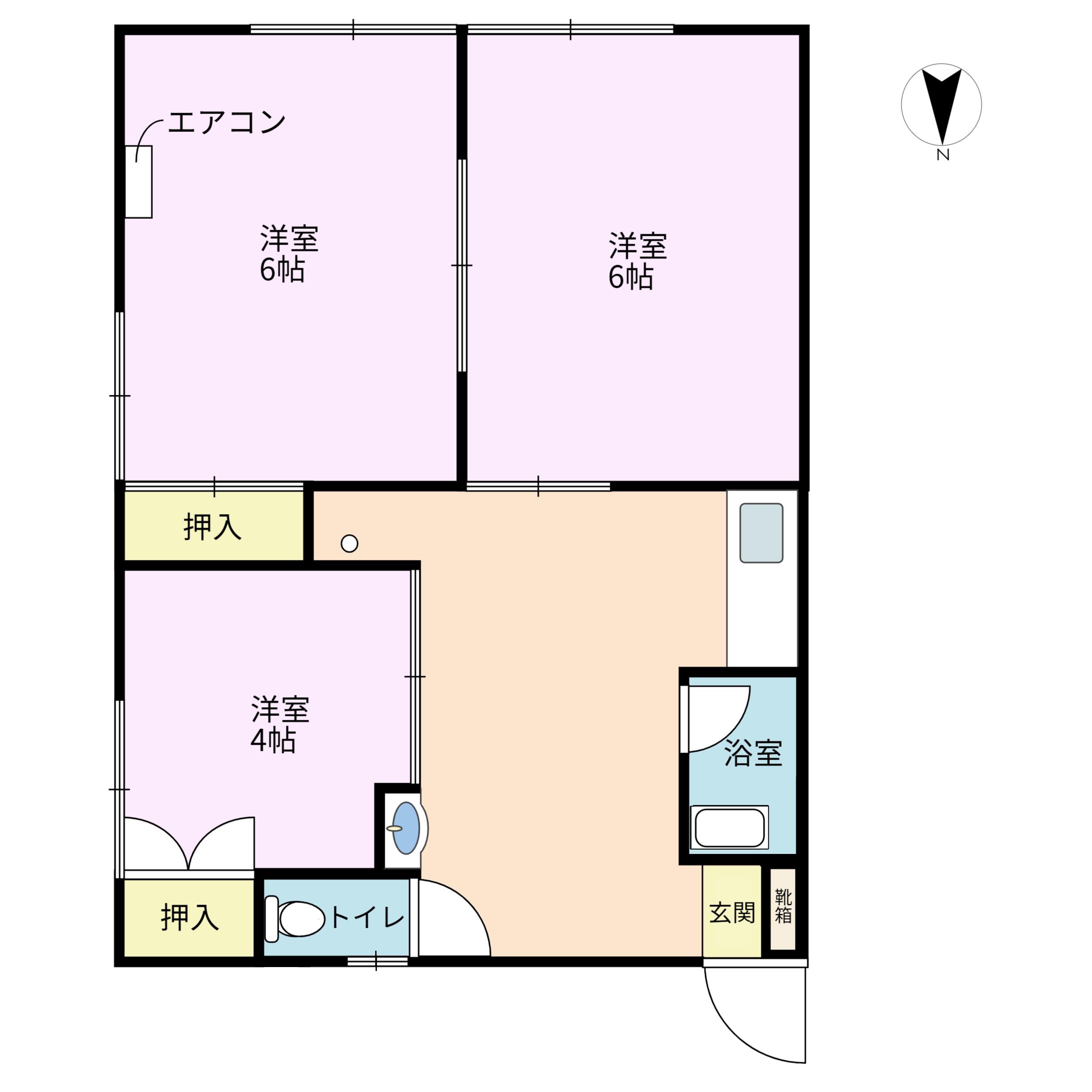 コーポ竹内(3DK/2階)の間取り写真