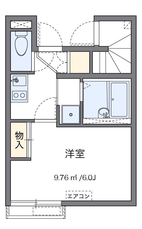 東武伊勢崎線 竹ノ塚駅 徒歩14分 2階建 築14年(1K/1階)の間取り写真