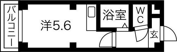 ベルメゾン中川II(ワンルーム/2階)の間取り写真
