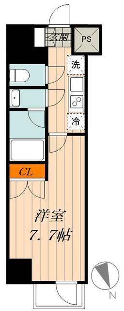 THE RESIDENCE神楽坂I(1K/6階)の間取り写真