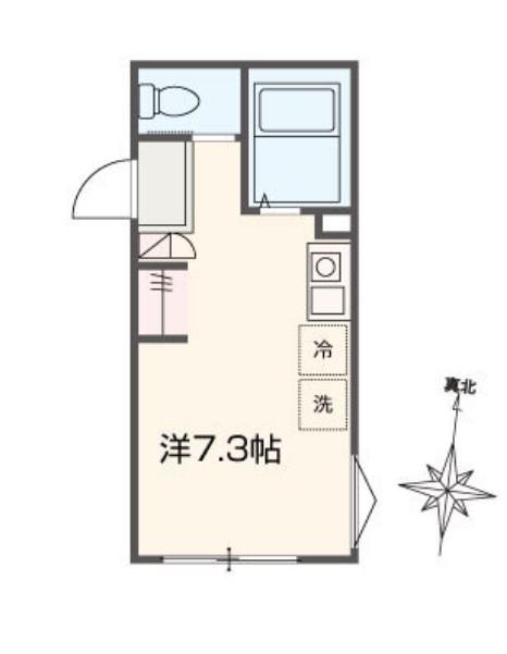 MELLAS日進IV(ワンルーム/2階)の間取り写真