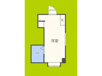昭和グランドハイツ西三国(ワンルーム/6階)の間取り写真