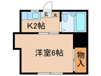 こうしょうミラス(1K/2階)の間取り写真