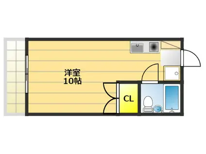 ウィステリア国立(ワンルーム/3階)の間取り写真