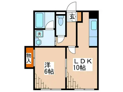 千代田ミサキコーポ(1LDK/1階)の間取り写真