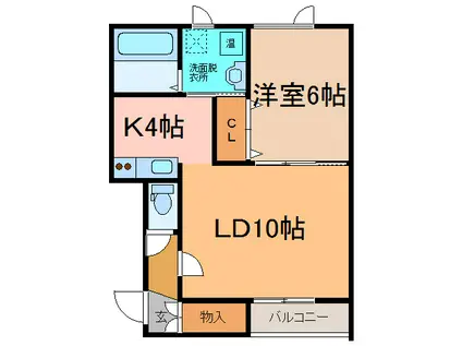 ＪＲ根室本線 帯広駅 車で9分 3階建 築11年(1LDK/1階)の間取り写真