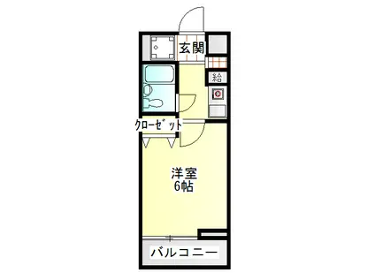 マリオン伊予三島(1K/2階)の間取り写真