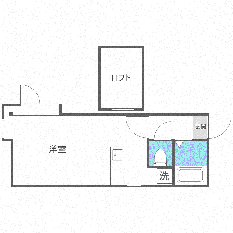 ライフステージN26(1K/3階)の間取り写真