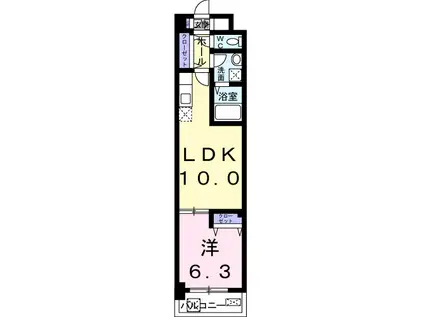 ヴィラージュ経堂(1LDK/2階)の間取り写真