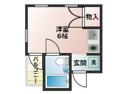 プレステージ横田(ワンルーム/1階)の間取り写真