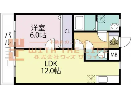 コーポラス青柳(1LDK/1階)の間取り写真