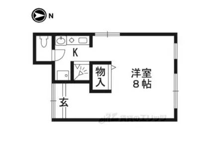 西京極みのりビル(ワンルーム/2階)の間取り写真