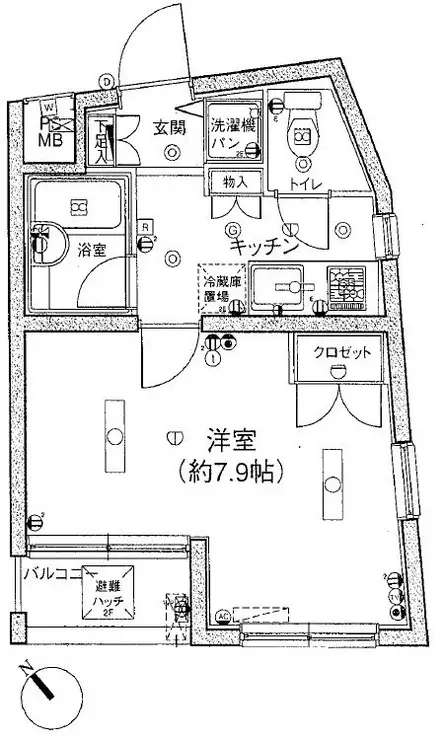 パレ・ホームズ大岡山 3階階 間取り