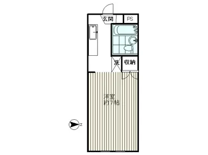 クレッセント椎名町(1K/1階)の間取り写真